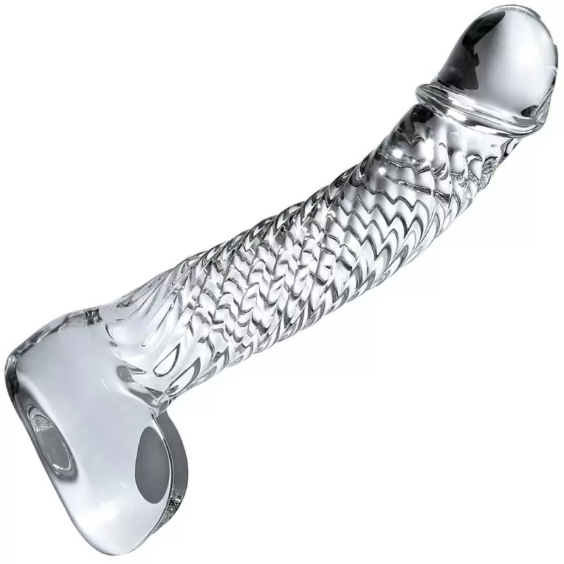 Реалистичный фаллоимитатор Icicles No. 61 из стекла – прозрачный