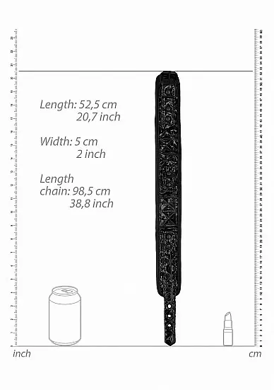 Широкий ошейник Luxury Collar with Leash 