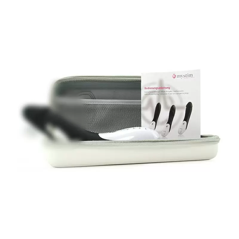 Вибромассажер с электростимуляцией Tickling Truman анатомический – черный