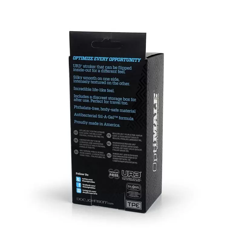 Мастурбатор двусторонний OptiMALE Reversible UltraSkyn Stroker Link – прозрачный