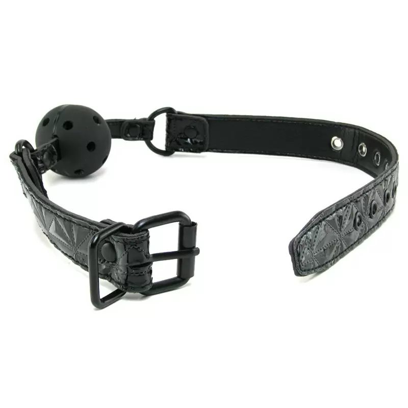 Кляп с виниловым ремешком Sinful Ball Gag – черный