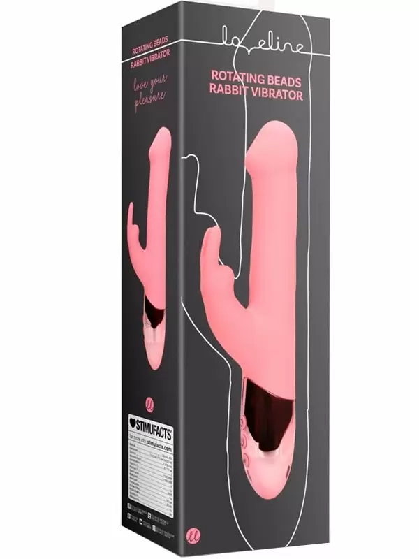 Вибратор-кролик Shots Toys Rotating Beads Rabbit Vibrator , 10 скоростей, с вращающимися бусинами, розовый