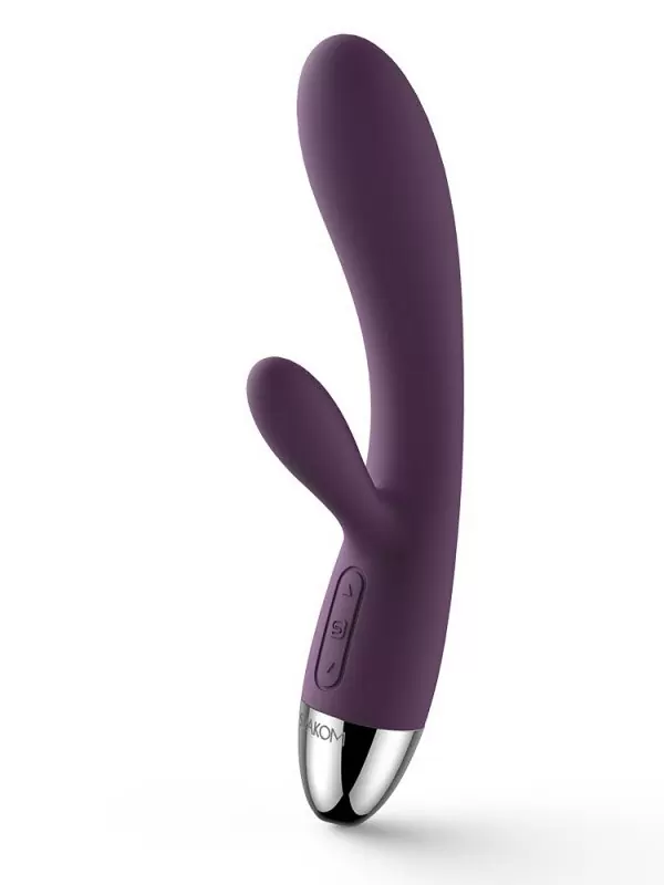 Двойной вибромассажер Alice с интеллектуальным режимом – фиолетовый