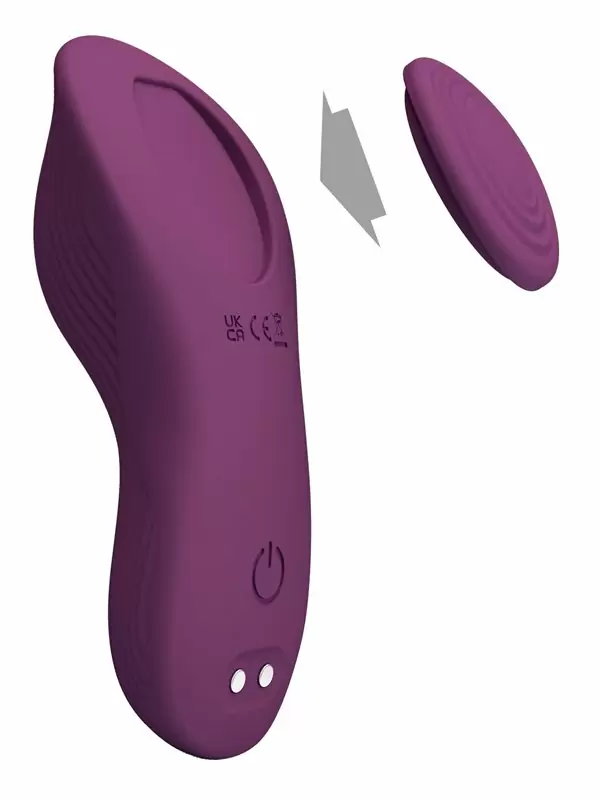 Интерактивный носимый вибратор Baile Mane, 8,9 см, 10 режимов, силикон, фиолетовый