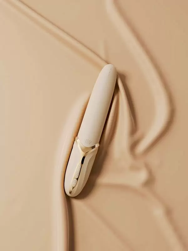 Элегантный вибратор Zalo EVE, 22 см, 6 режимов, с имитацией оральных ласк, функцией нагрева, бежевый