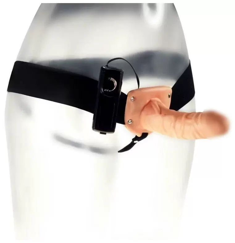 Страпон с вибрацией Me You Us The Extender Hollow Vibrating Strap-On