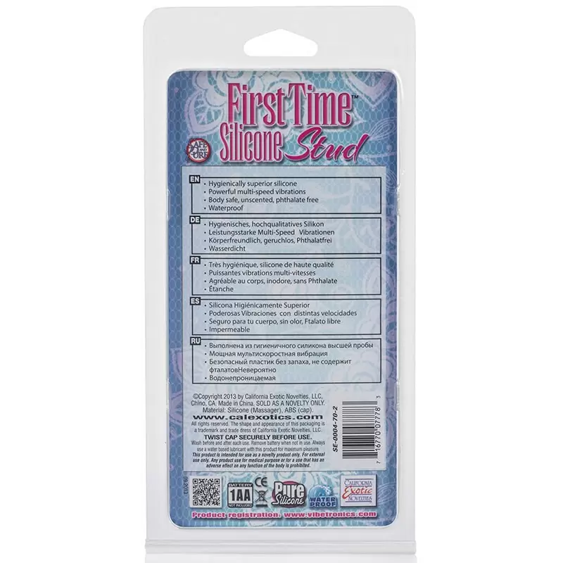 Вибромассажер First Time Silicone Stud в форме пальца – розовый