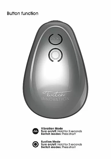 Клиторальный вибратор Twitch Hands с вакуумным эффектом (серебристый): 10.5 см, 14 режимов работы, силикон