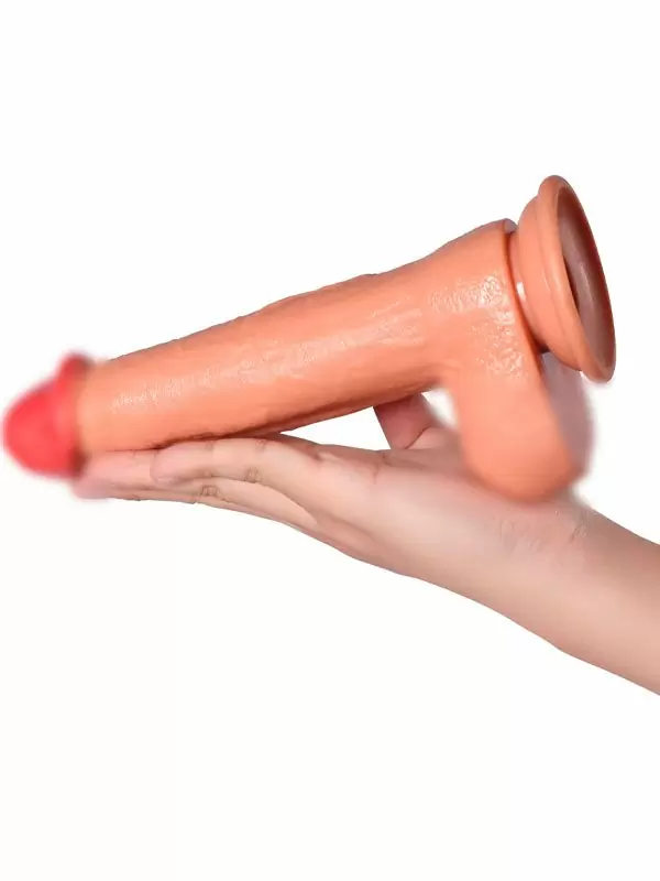 Реалистичный фаллоимитатор REAL, с пультом Д/У, 20 режимов, 22 см, ТПЕ