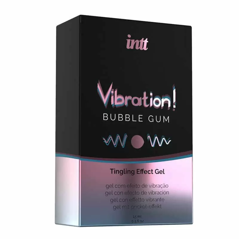 Жидкий интимный гель с эффектом вибрации Intt Bubble Gum - 15 мл.