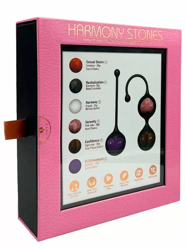 Натуральные вагинальные шарики Adrien Lastic Harmony Stones, 13,4-18,3 см, диаметр 3 см, 6 шариков