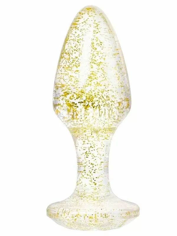 Миниатюрная анальная втулка TOYFA Basic, акрил, 8 см, золотая