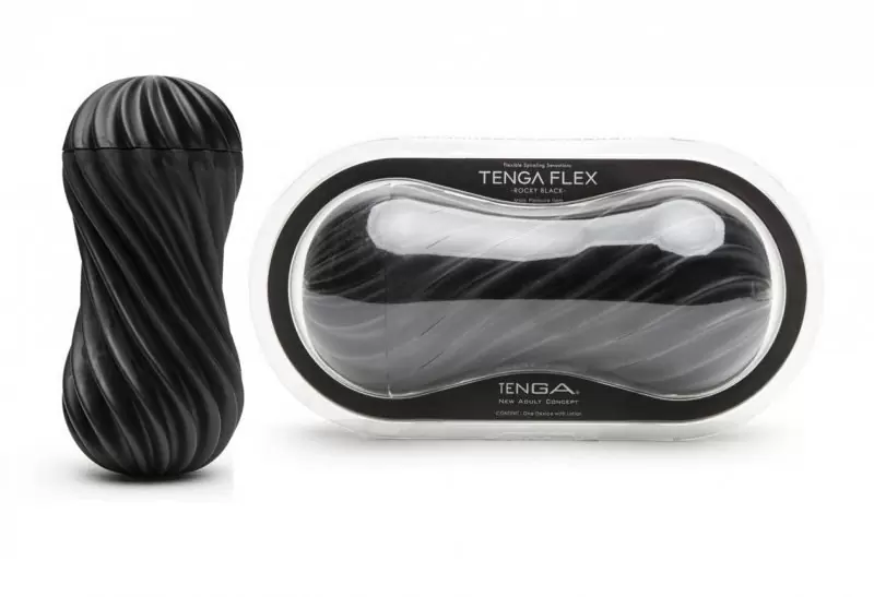 Маструбатор Tenga Flex Rocky Black - черный