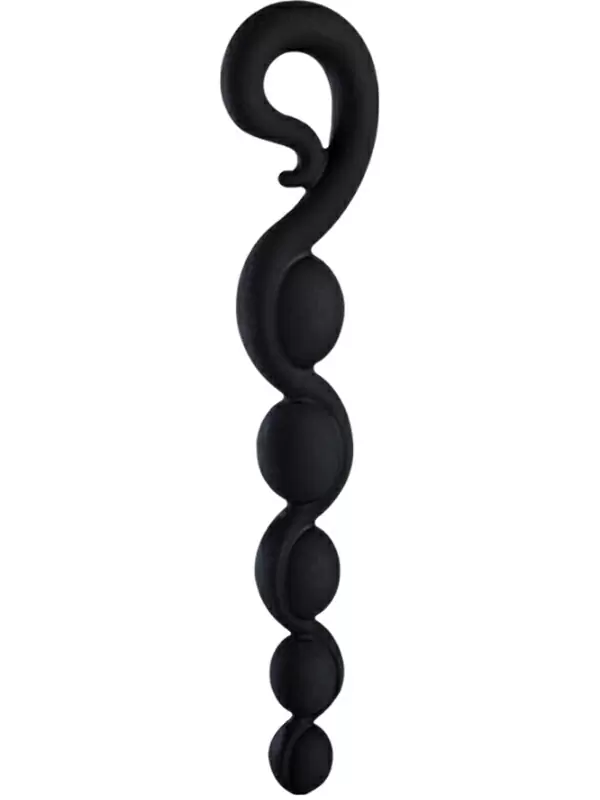 Элегантная анальная цепочка Fun Factory Bendybeads, 5 бусин, 26,3 см, черная
