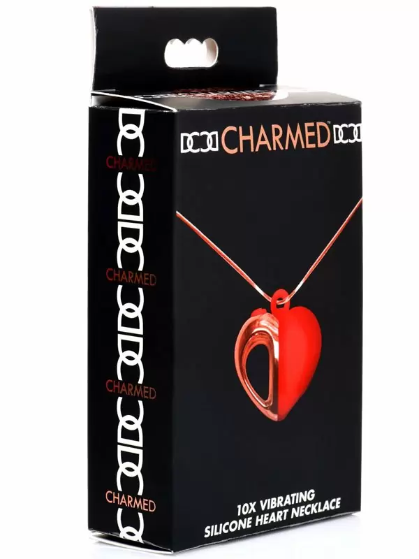 Компактный стимулятор клитора Charmed Heart, в форме ожерелья с подвеской, 7 режимов, 3 скорости