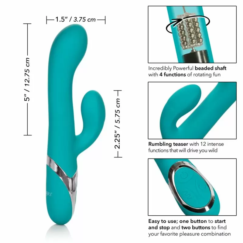 Перезарежаемый силиконовый вибратор-кролик Enchanted Lover с функцией «ротации»