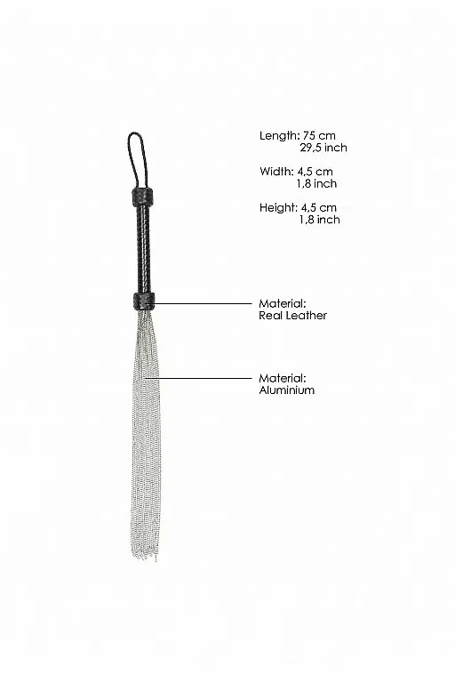 Многохвостая металическая плеть (флогер) Silver Ball Chain Flogger