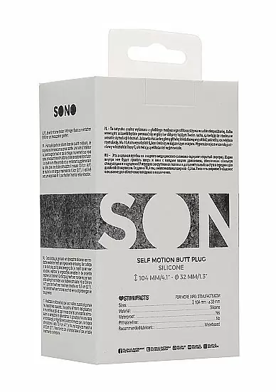 Гладкая анальная пробка N0. 89, со смещенным центром тяжести, 8,3 см, силикон, черный