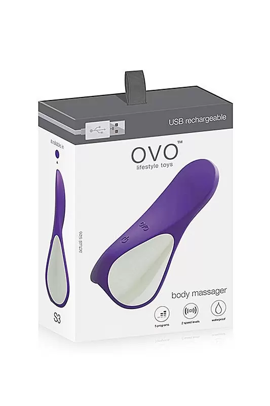 Клиторальный стимулятор Ovo S3 - фиолетовый: 7 режимов работы, медицинский силикон