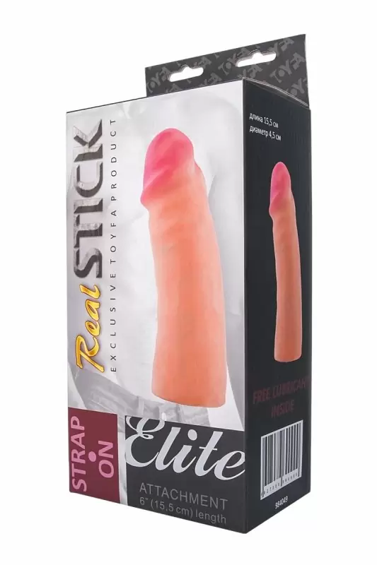 Реалистичный фаллоимитатор-насадка TOYFA RealStick - телесный