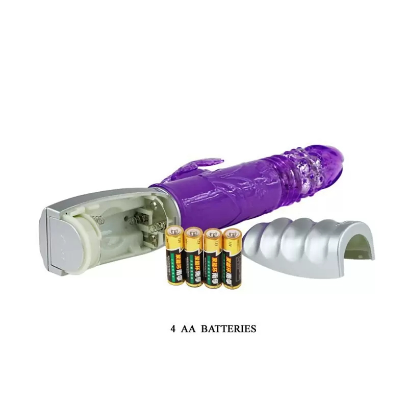 Ротатор с вибростимуляцией клитора и толкательными движениями Mariposa Tulip – фиолетовый 