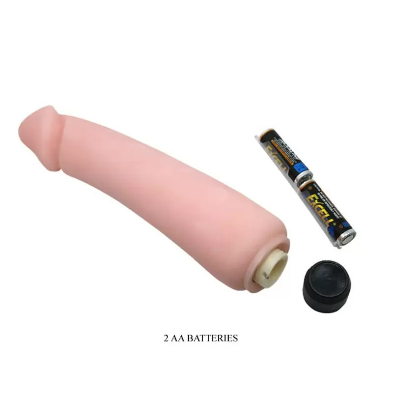 Гладкий вибромассажер-реалистик Multispeed Flexible Vibrator – телесный