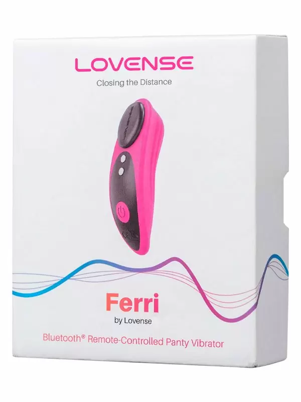 Носимый стимулятор клитора LOVENSE Ferri, управление через приложение, 7,4 см, 10 режимов, силикон, розовый с черным