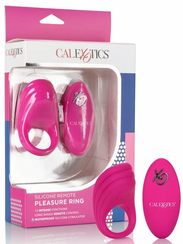 Эрекционное виброкольцо Remote Pleasure Ring с беспроводным пультом – розовый