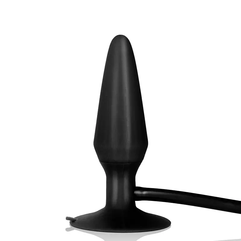 Анальная пробка с насосом Booty Pumper средняя – черная	
