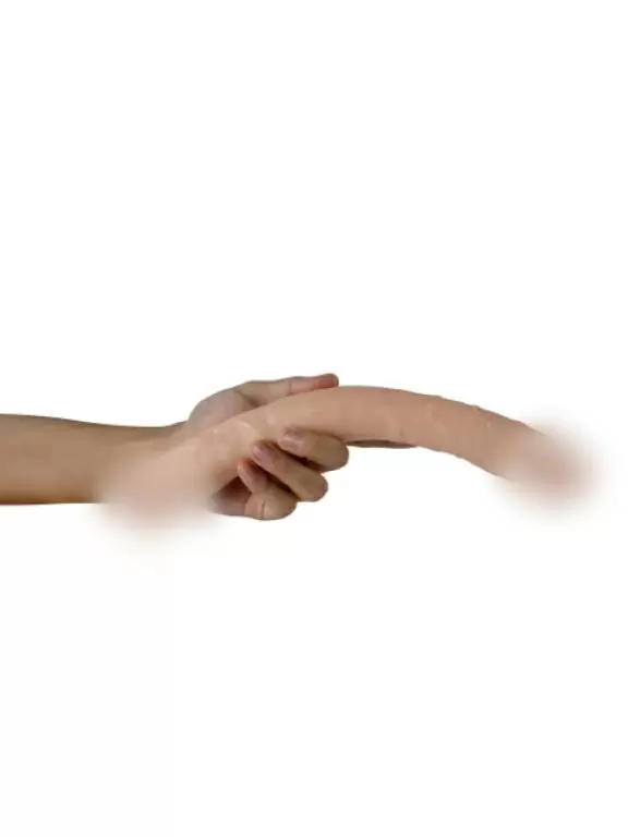 Реалистичный двусторонний фаллоимитатор REAL, 33 см, диаметр 3,5 см, ПВХ, телесный