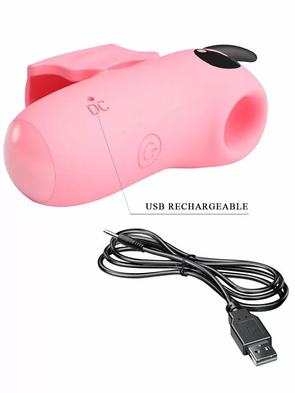 Вакуумный стимулятор клитора Baile Magic Devil, с электростимуляцией, 10 режимов, на палец