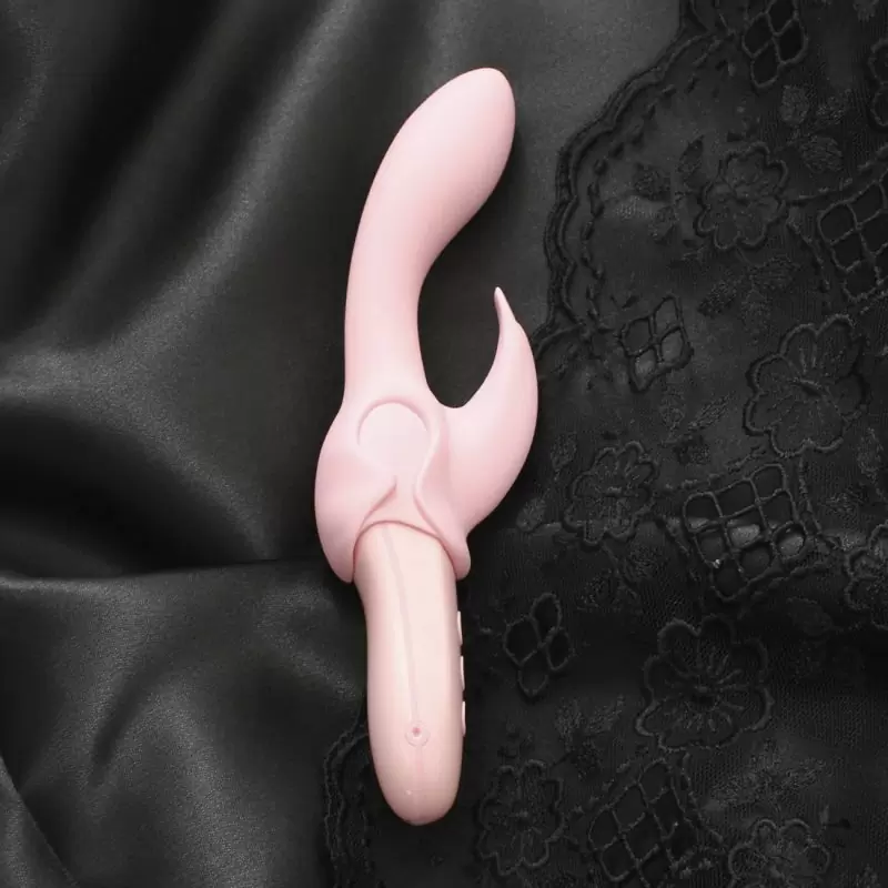 Вибростимулятор Ecstasy со сменными насадками - розовый