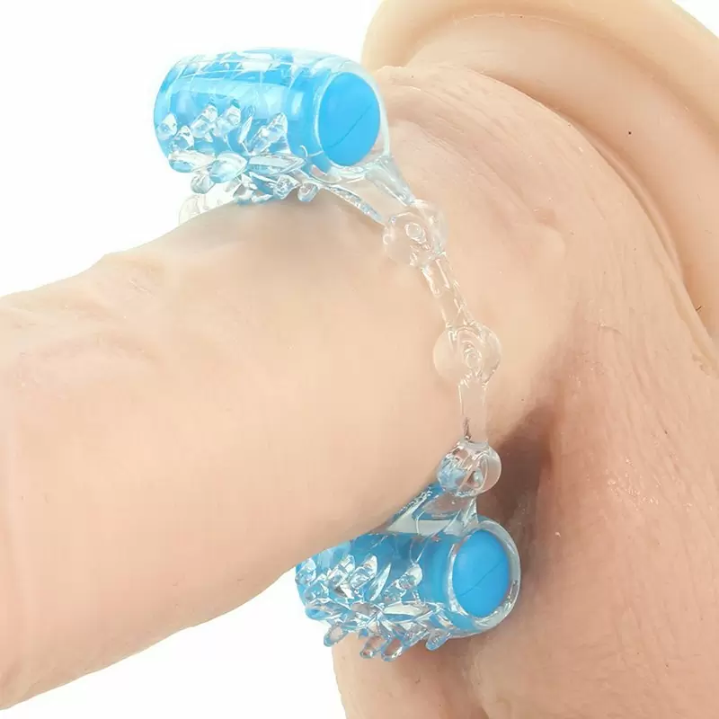 Эрекционное кольцо ColorPop Quickie Two-O с двойной стимуляцией – синий