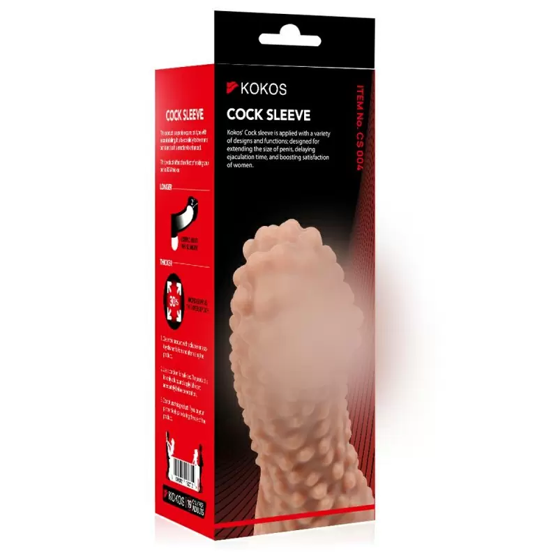 Насадка на фаллос с бугорками и отверстием для мошонки RES.004 LARGE