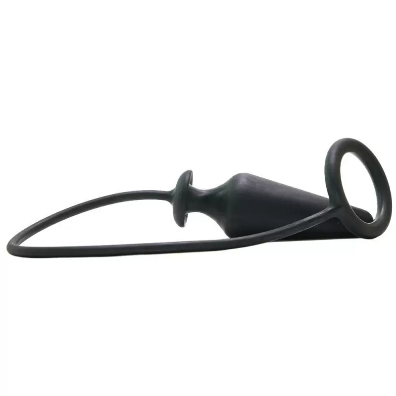 Анальная пробка Dr. Joel Kaplan Probe & Ring с эрекционным кольцом – черный