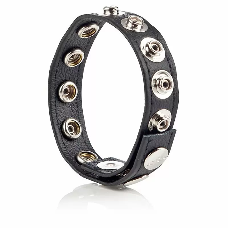 Кожаная утяжка на пенис Colt C/B Strap 8 Snap Fastener – черный