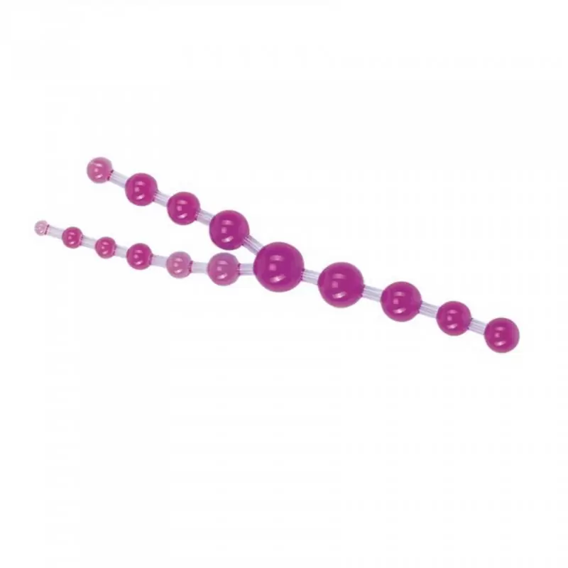 Тройные анальные шарики Triple Anal Pleasures – фиолетовый