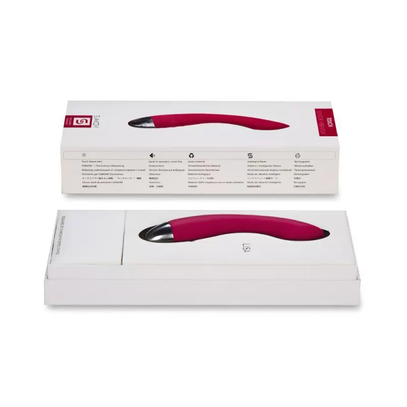 Сенс-вибратор G-точки Lisa включающийся от прикосновений – винно красный