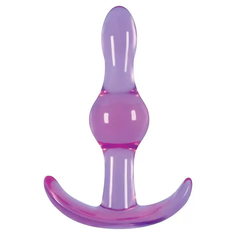 Анальная пробка Jelly Rancher T-Plug Wave волнистая – фиолетовый