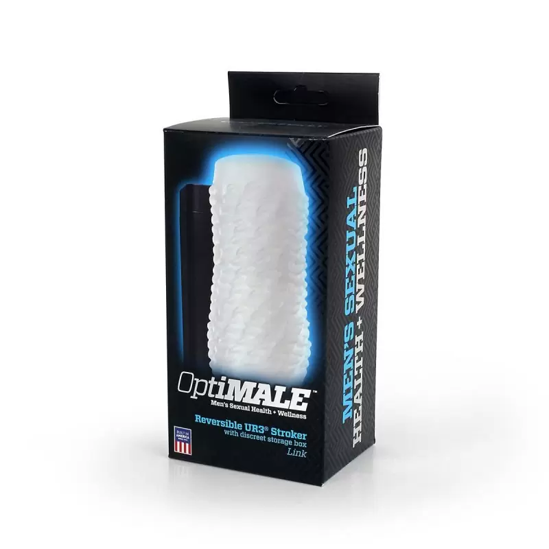 Мастурбатор двусторонний OptiMALE Reversible UltraSkyn Stroker Link – прозрачный