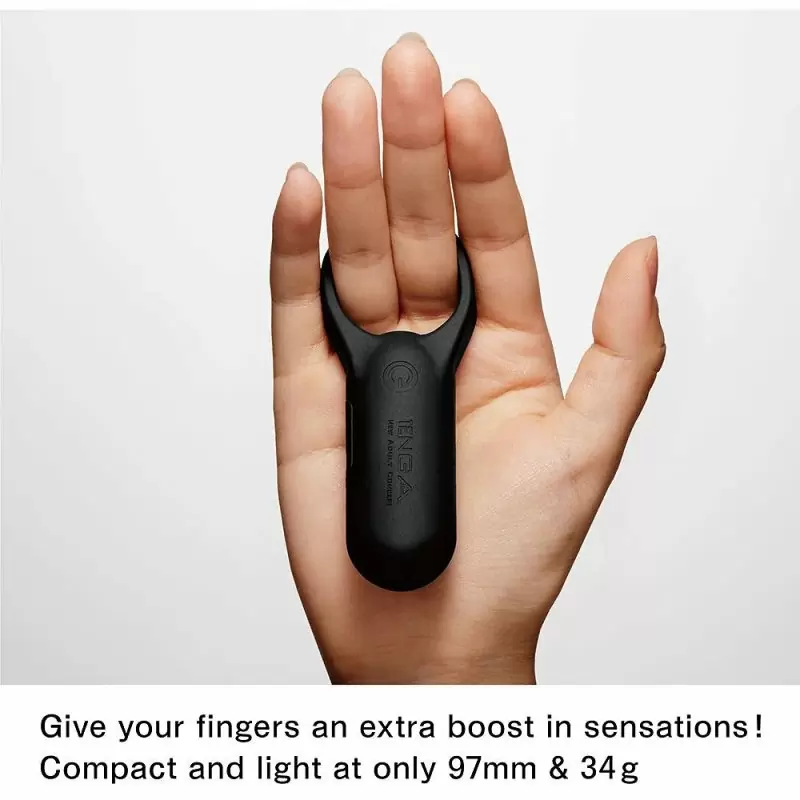 Эрекционное кольцо Tenga SVR+ Black с вибрацией