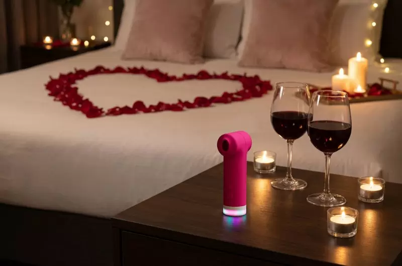 Двойной стимулятор клитора с воздушно-волновой стимуляцией Lovense Fizz, розовый, TwinAir, 5200 импульсов