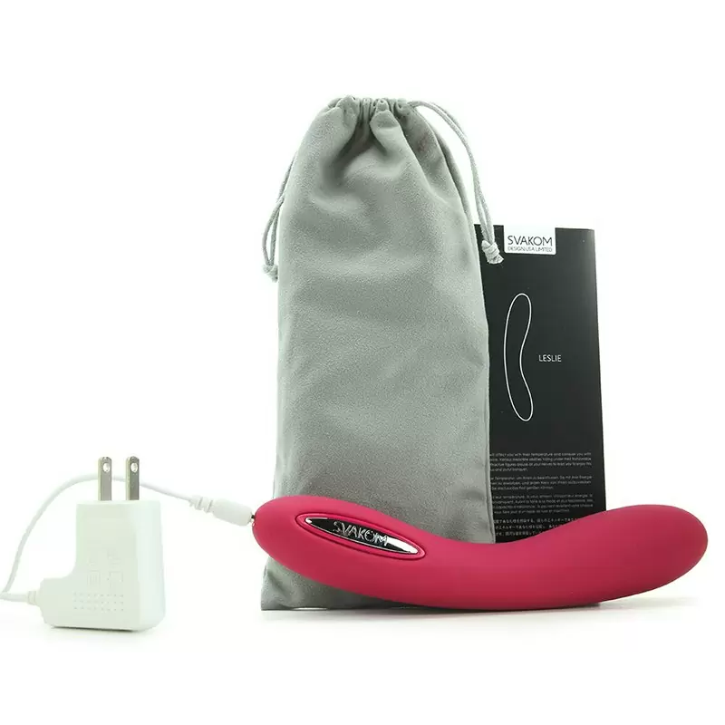 Вибромассажер Leslie с функцией подогрева, интеллектуальный режим – винно красный