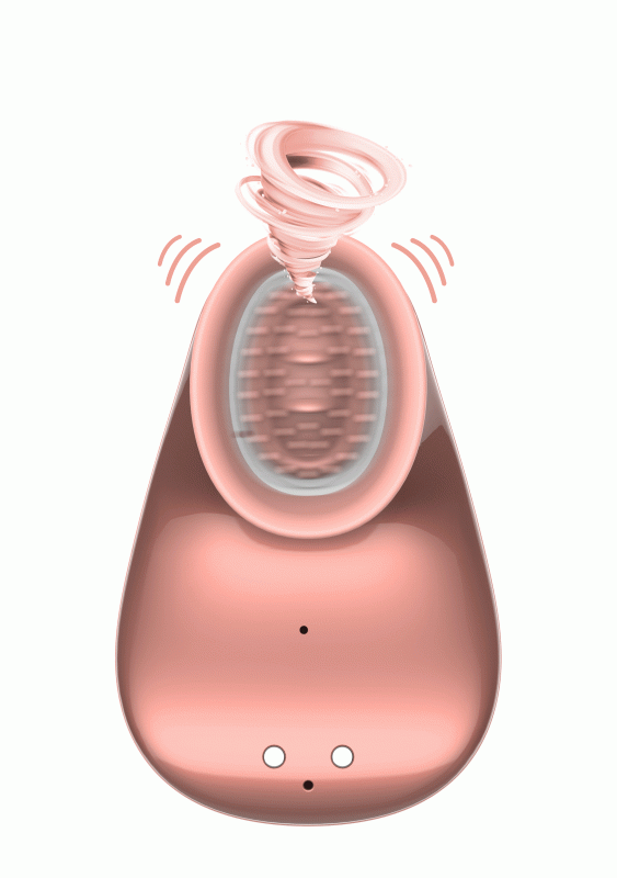 Клиторальный вибратор Twitch Hands с вакуумным эффектом (розовый): 10.5 см, 14 режимов работы, силикон
