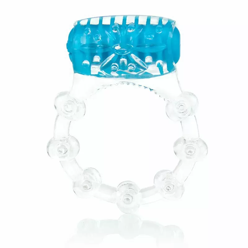 Яркое кольцо на пенис ColorPop Quickie Screaming O с вибрацией – синий	