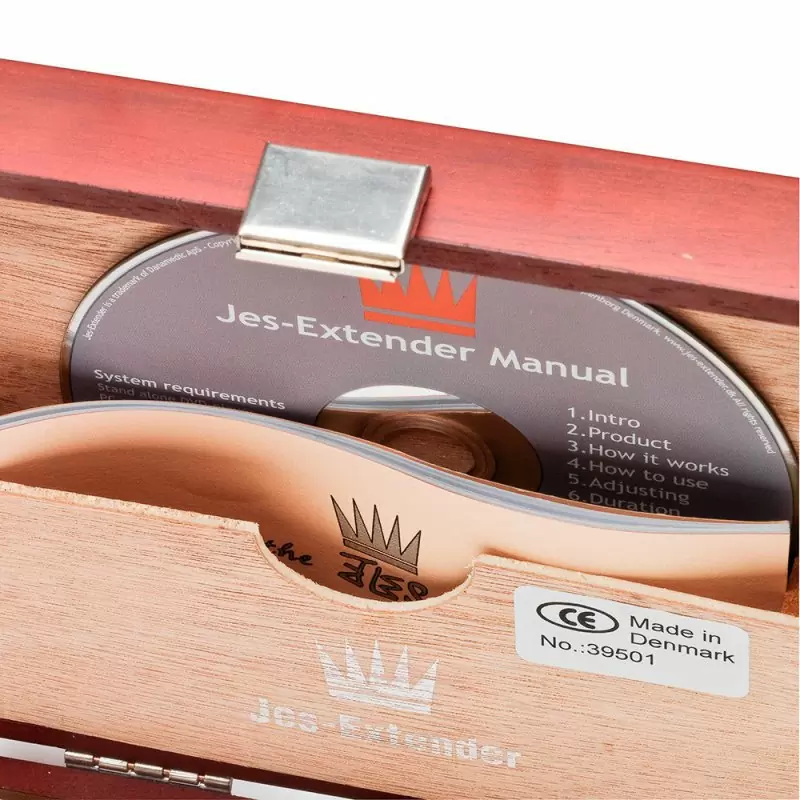 Набор для увеличения пениса Jes-Extender Silver с серебряным покрытием – серебряный с белым