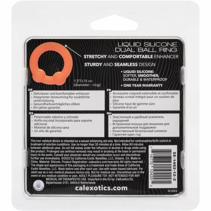 Эрекционное кольцо из жидкого силикона со стимулирующими шариками Alpha Liquid Silicone Dual Ball Ri