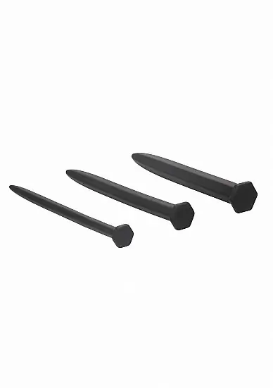 Набор из трех стимуляторов уретры (струн) Silicone Rugged Nail Plug Set 
