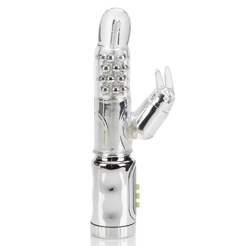 Классический Хай-Тек вибромассажер Triple Frenzy – серебристый