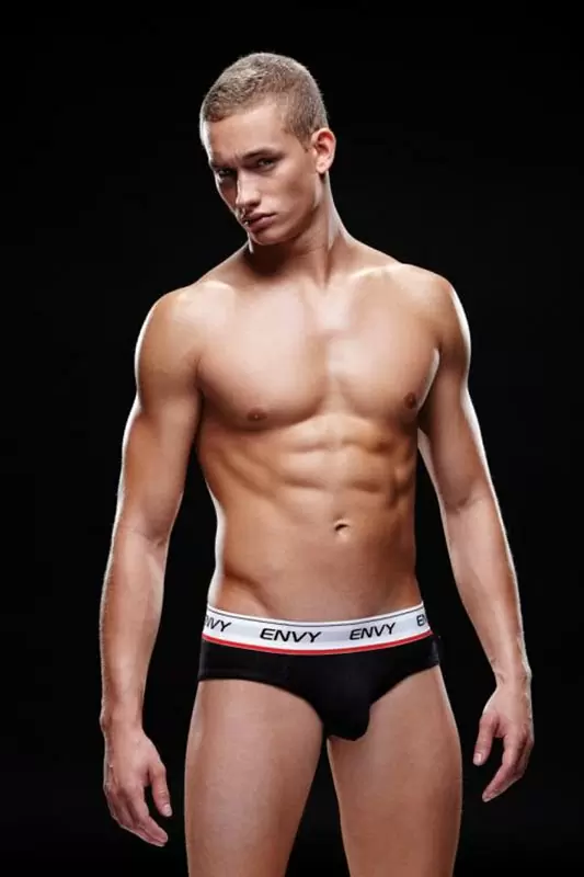 Мужские трусы брифы Envy с логотипом – черный, L/XL